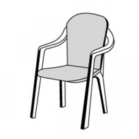 SPOT 6118 wysoki monoblok - poduszka na krzesło
