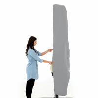 Pokrowiec ochronny na parasole wahadłowe o długości do 350 cm i wymiarach 300x300 w kolorze szarym