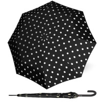 KNIRPS T.760 DOT ART BLACK - elegancki, goły parasol strzelecki