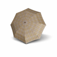 KNIRPS T.760 CHECK BEIGE - elegancki, goły parasol strzelecki