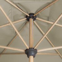 ALU WOOD 210 x 140 cm - parasol z automatycznym odchylaniem i ochroną UV ULTRA