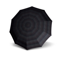 KNIRPS T.771 LONG CHECK BLACK - męski parasol strzelecki goły
