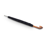 KNIRPS T.771 LONG CHECK BLACK - męski parasol strzelecki goły