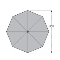 ALU WOOD 3,5 m - parasol z rączką z ochroną UV ULTRA
