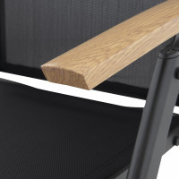 BERGAMO EXPERT WOOD - komplet wypoczynkowy aluminiowy 4+1