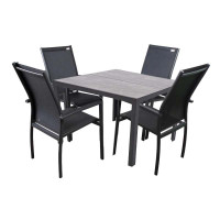 BERGAMO EXPERT ANTRACIT - komplet wypoczynkowy aluminiowy 4+1