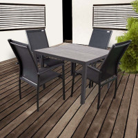 BERGAMO EXPERT ANTRACIT - komplet wypoczynkowy aluminiowy 4+1