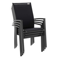 BERGAMO EXPERT ANTRACIT - komplet wypoczynkowy aluminiowy 4+1