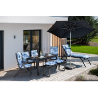 EXPERT - ogrodowy aluminiowy leżak na kółkach