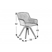 LIVORNO PARIS SWIVEL GREY - luksusowy zestaw ogrodowy 6+1
