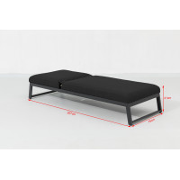 PARIS LIKA-TEX® antracyt - luksusowa 3-osobowa sofa ogrodowa