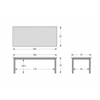 BERGAMO VERONA - aluminiowy zestaw sof 4+1