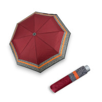 Mini Light Classic berry stripe - damski parasol składany