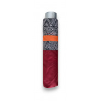 Mini Light Classic berry stripe - damski parasol składany