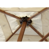 Gastro Magic Junior Alu Wood 2 x 2 m - parasol z falbanką