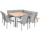 EXPERT PLUS AVERSA TEAK - 7-częściowy aluminiowy zestaw ogrodowy