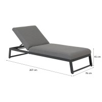 PARIS LIKA-TEX® antracyt - luksusowa 3-osobowa sofa ogrodowa