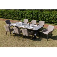 LIVORNO PARIS SWIVEL GREY - luksusowy zestaw ogrodowy 6+1