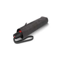 KNIRPS T.200 Medium Duomatic Melange czarny - elegancki w pełni automatyczny parasol