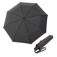 KNIRPS T.200 Medium Duomatic Melange czarny - elegancki w pełni automatyczny parasol