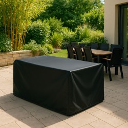 Pokrowiec ochronny na stół 220x100cm + 6 do 8 rozkładanych krzeseł