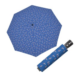 Fibre Magic Leaves blue – w pełni automatyczny parasol damski