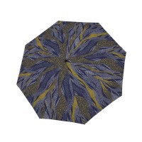Fibre Magic Leaves blue – w pełni automatyczny parasol damski