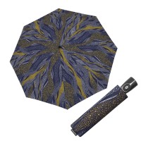 Fibre Magic Leaves blue – w pełni automatyczny parasol damski