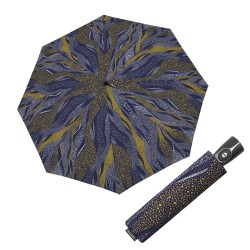 Fibre Magic Leaves blue – w pełni automatyczny parasol damski