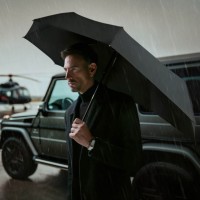 Fibre SUPERSTRONG - w pełni automatyczny parasol męski w kolorze czarnym