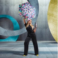 KNIRPS X4U ultralekki, smukły czarny - lekki składany parasol