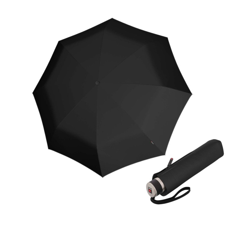 Knirps Mini Midnight Black - elegancki składany parasol