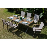 ARCTIC - 7-elementowy zestaw obiadowy do ogrodu
