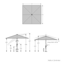 KNIRPS APOLL 290 cm - parasol do centrum ogrodniczego