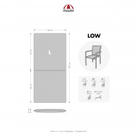 LIVING 4143 niska - poduszka na krzesło i fotel