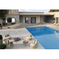 KNIRPS 320 x 320 cm - luksusowy wahadłowy parasol ogrodowy z drążkiem bocznym