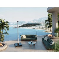 KNIRPS 320 x 320 cm - luksusowy wahadłowy parasol ogrodowy z drążkiem bocznym