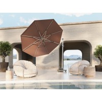KNIRPS 320 x 320 cm - luksusowy wahadłowy parasol ogrodowy z drążkiem bocznym