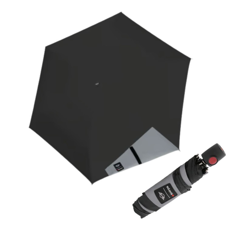Knirps MINI duomatic Reflective black - designerski parasol w pełni automatyczny